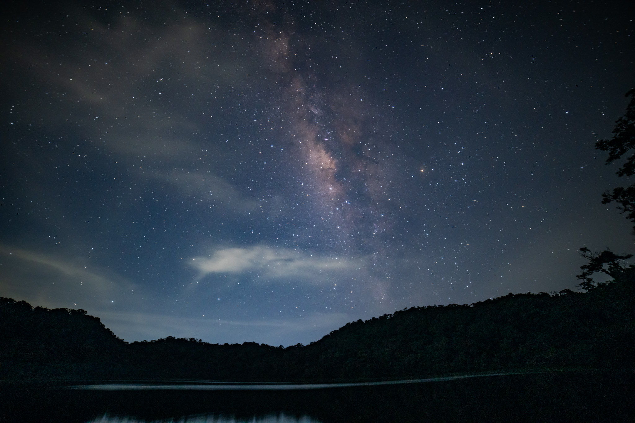 The Milky Way captured on the Chicabal volcano.
